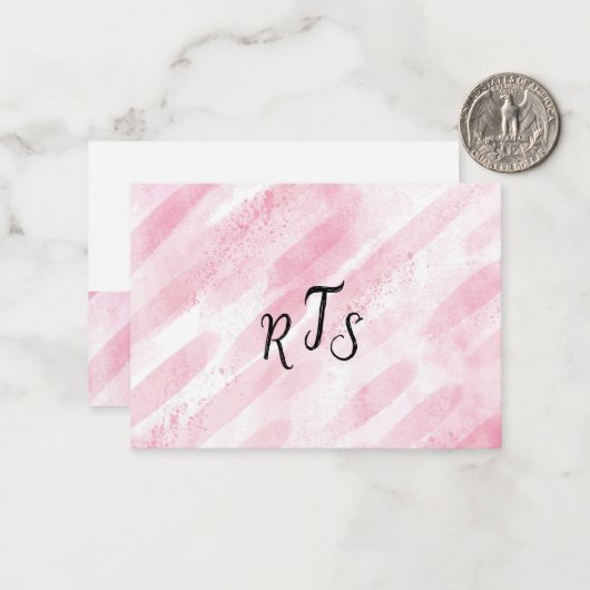 Monogram plezier notitiekaartje (Voorkant / Achterkant in situ)