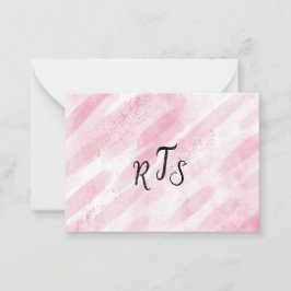 Monogram plezier notitiekaartje