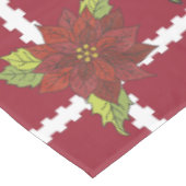 Monogram Poinsettias op Red Holiday Tablecloth Tafelkleed (Gekanteld)