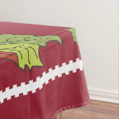 Monogram Poinsettias op Red Holiday Tablecloth Tafelkleed (Voorbeeld)