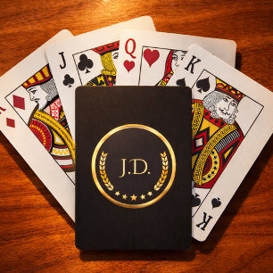 Monogram Poker Deck   Avond in zwart en goud