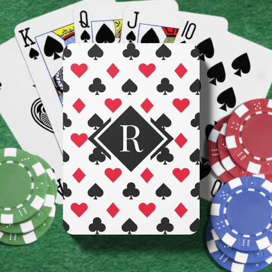 Monogram Poker Kaart Suit Pattern