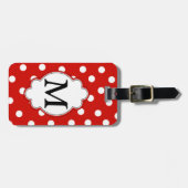Monogram Polka Dot Bagagelabel (Voorkant horizontaal)