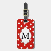 Monogram Polka Dot Bagagelabel (Voorkant verticaal)