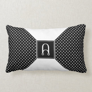 Monogram Polka Dots and White Kussen