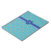 Monogram Polka Dots Custom Notitieboek of Jotter (Linkerzijde)