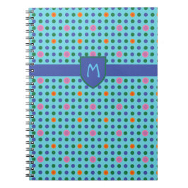 Monogram Polka Dots Custom Notitieboek of Jotter