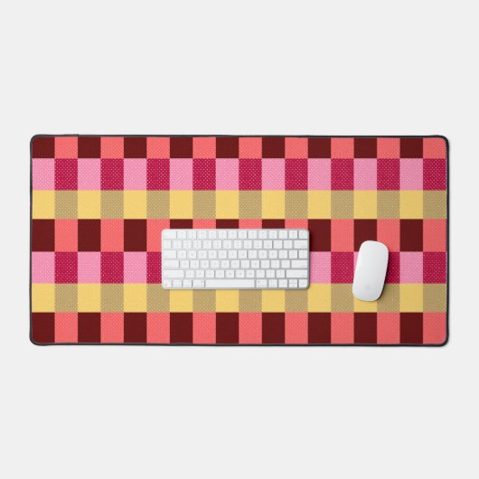 Monogram polka dots patroon bureaumat (Keyboard & Muis)