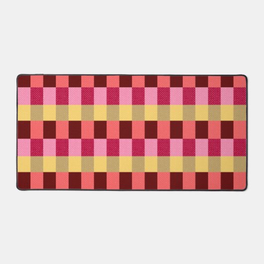 Monogram polka dots patroon bureaumat (Voorkant)