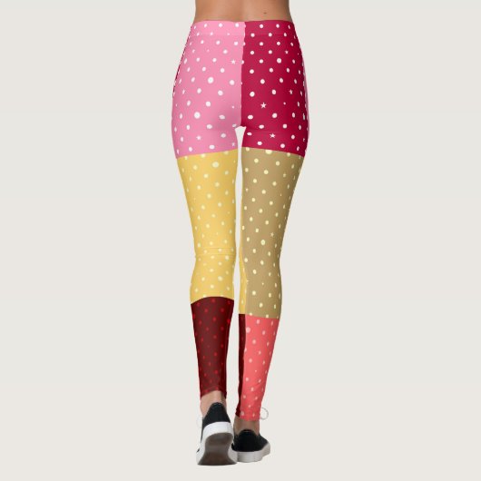 Monogram polka dots patroon leggings (Achterkant)