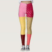 Monogram polka dots patroon leggings (Voorkant)