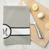 Monogram Polka Dots Theedoek (Quarter Fold)