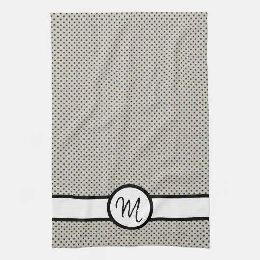 Monogram Polka Dots Theedoek (Verticaal)