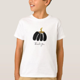 Monogram pompoen in zwart, wit en goud t-shirt