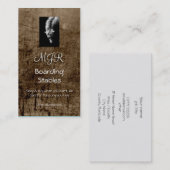 Monogram, Pony portret, ledereffect Visitekaartje (Voorkant / Achterkant)