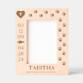 Monogram Poot Afdrukken Op Onze Harten Kattenmonum Gegraveerde Lijstjes (Voorkant)