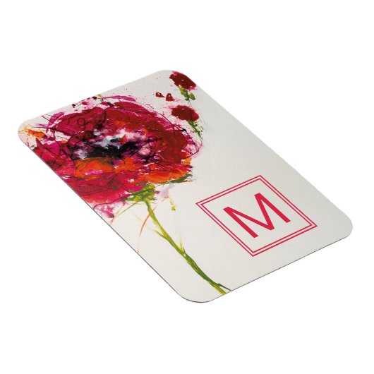 Monogram | Poppy on White Magneet (Rechterzijde)