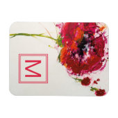 Monogram | Poppy on White Magneet (Horizontaal)
