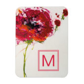 Monogram | Poppy on White Magneet (Verticaal)