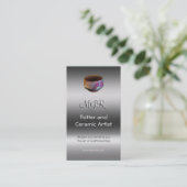 Monogram, Potter, Keramische kunstenaar, metallisc Visitekaartje (Staand voorkant)