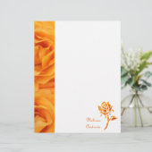 Monogram prachtige gele Oranje hybride thee Rozen (Staand voorkant)