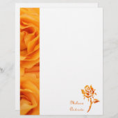 Monogram prachtige gele Oranje hybride thee Rozen (Voorkant / Achterkant)