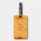 Monogram prachtige gele Oranje hybride thee Rozen Bagagelabel (Achterkant verticaal)