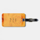 Monogram prachtige gele Oranje hybride thee Rozen Bagagelabel (Achterkant horizontaal)