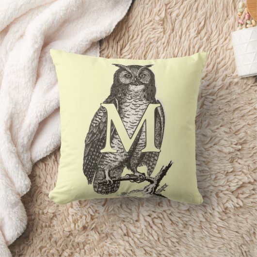 Monogram Prachtige  Ilustratie van de Owl Kussen (Deken)
