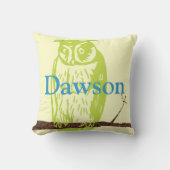 Monogram Prachtige  Ilustratie van de Owl Kussen (Voorkant)