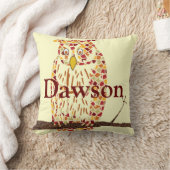 Monogram Prachtige Ilustratie van de Owl Kussen (Deken)