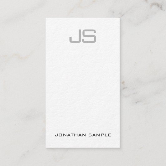 Monogram Premium - dikke moderne Sjabloon - vertic Visitekaartje (Voorkant)