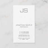 Monogram Premium - dikke moderne Sjabloon - vertic Visitekaartje (Achterkant)