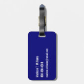 Monogram | Preppy Blue en Green Whales Bagagelabel (Achterkant verticaal)