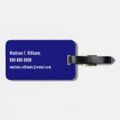 Monogram | Preppy Blue en Green Whales Bagagelabel (Achterkant horizontaal)