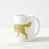 Monogram Preppy Golden Retriever Koffiemok (Voorkant rechts)
