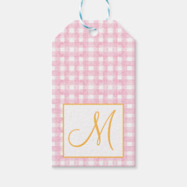 Monogram Preppy Pompoenbogen Thanksgiving Cadeaulabel
