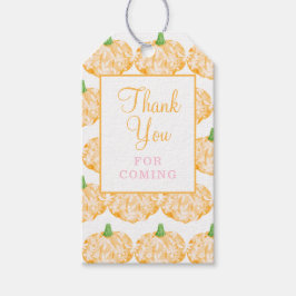 Monogram Preppy Pompoenbogen Thanksgiving Cadeaulabel