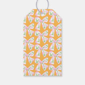 Monogram Preppy Pompoenbogen Thanksgiving Cadeaulabel (Achterkant)