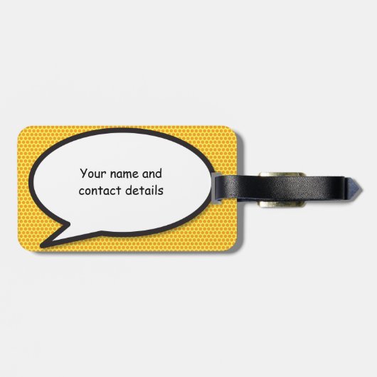 Monogram Pret Fun Retro Strip Pop Art Bagagelabel (Achterkant horizontaal)