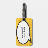 Monogram Pret Fun Retro Stripboek Pop Art Bagagelabel (Achterkant verticaal)