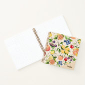 Monogram pretty citrus and fruits Orange Brown Notitieboek (Binnen)
