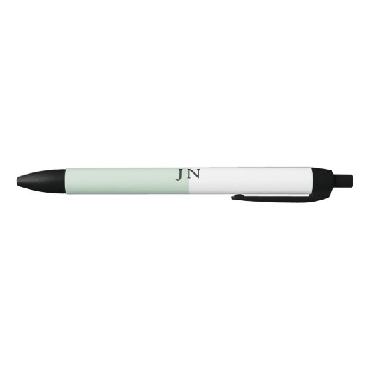 Monogram Pretty Groen Pastel Wit Kleurblok Zwarte Inkt Pen (Bodem)
