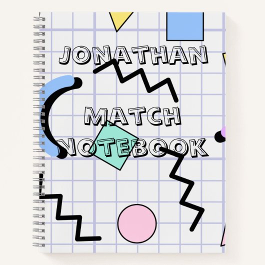 Monogram pretty Match subject Cute grap kids Notitieboek (Voorkant)