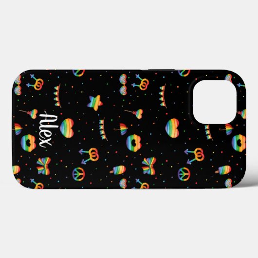 Monogram Pride Rainbow LGBT Gay Queer One Love Case-Mate iPhone Case (Achterkant (horizontaal))