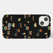 Monogram Pride Rainbow LGBT Gay Queer One Love iPhone Hoesje (Achterkant horizontaal)