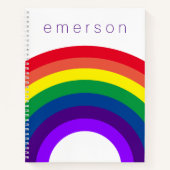 Monogram primaire regenboog notitieboek (Voorkant)