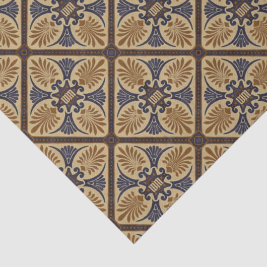 Monogram  Primrose Art Nouveau Deco Tissuepapier (Detail)