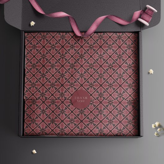 Monogram Primrose Art Nouveau Deco Tissuepapier