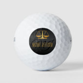 Monogram, procureur bij wet - zwart en goud golfballen (Voorkant)